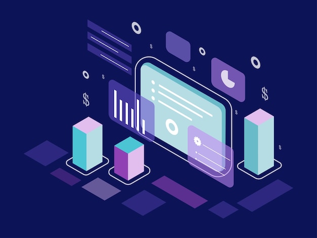 Vector business and finance ismetric design vector