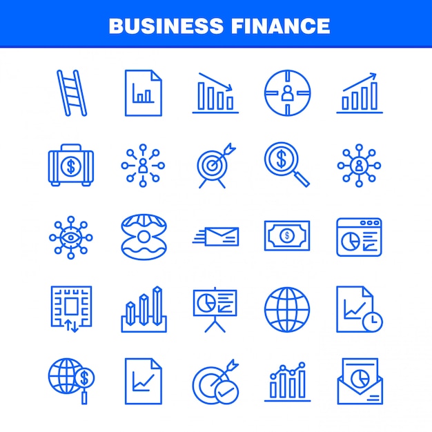 Business Finance Line Icon Pack For Designers And Developers. Icons Of Bag, Briefcase, Business, Fashion, Finance, Business, Eye, Mission, 