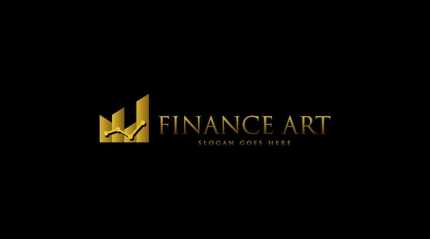 Business and Finance Logo Concept Vector Isolated in Black Background