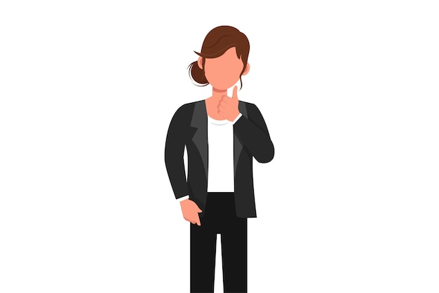 Business flat drawing confident businesswoman with thumb up gesture Excited female manager showing thumbs up sign Deal like agree approve accept Cartoon draw graphic design vector illustration