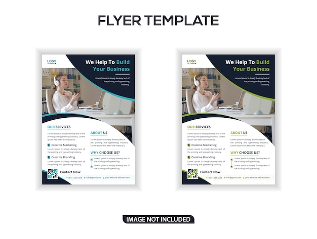 Business flyer design and brochure cover page template