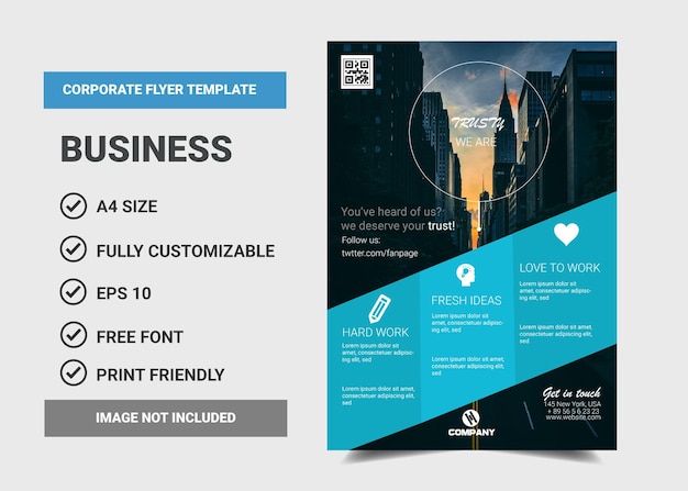 Business Flyer design corporate brochure template agency poster template premium vector