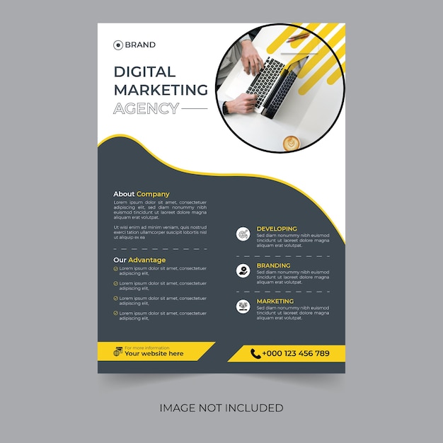 Business flyer design for multipurpose corporate flyer marketing poster leaflet or brochure cover