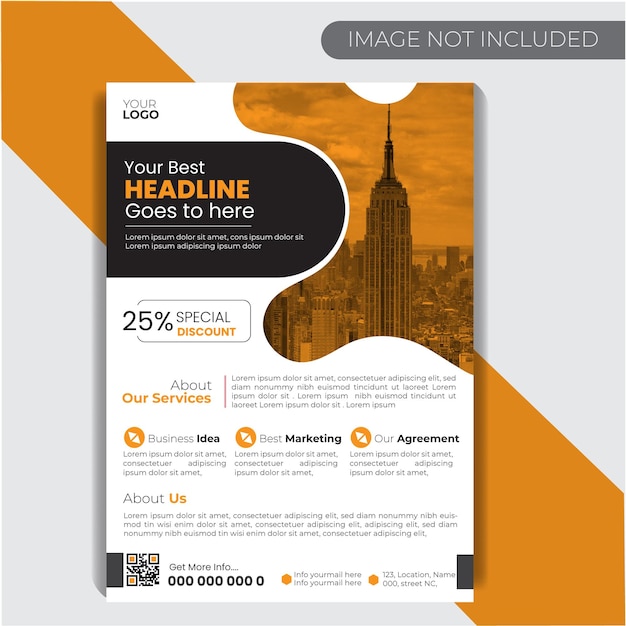 Vector business flyer design template