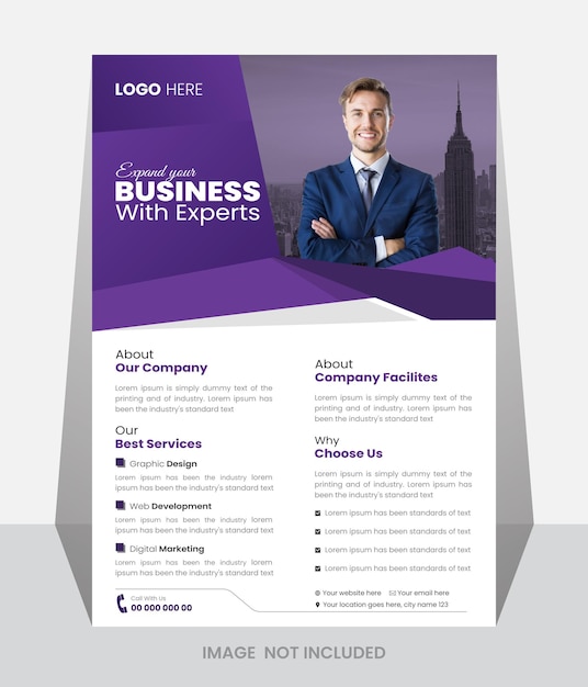 Business flyer design template