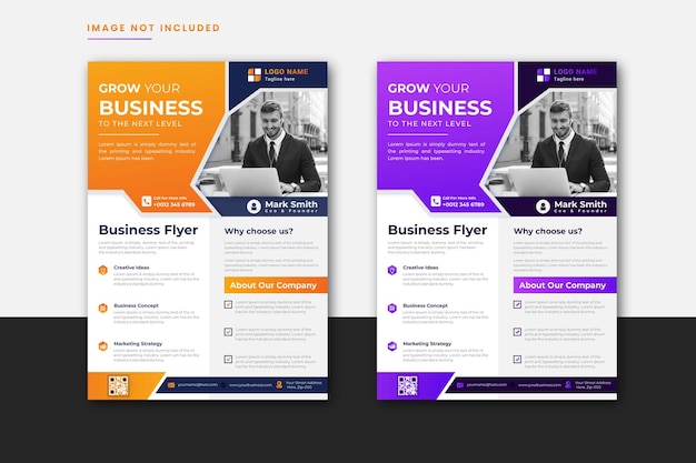 Business flyer print ready  Premium Vector template