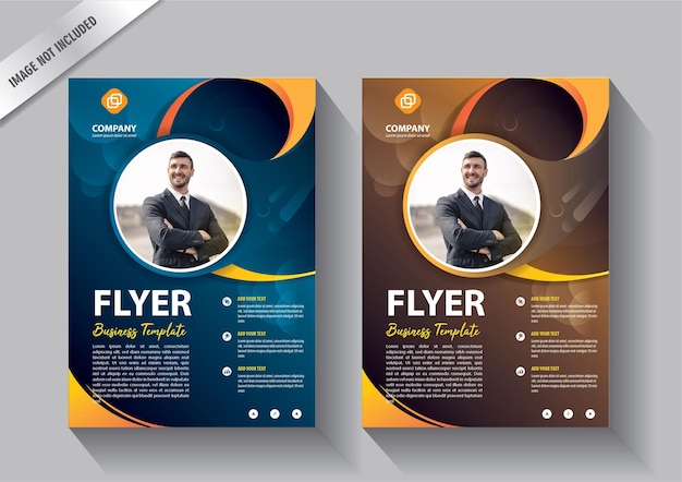 business flyer template for annual report corporate