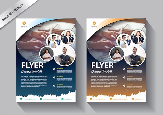 business flyer template for annual report corporate