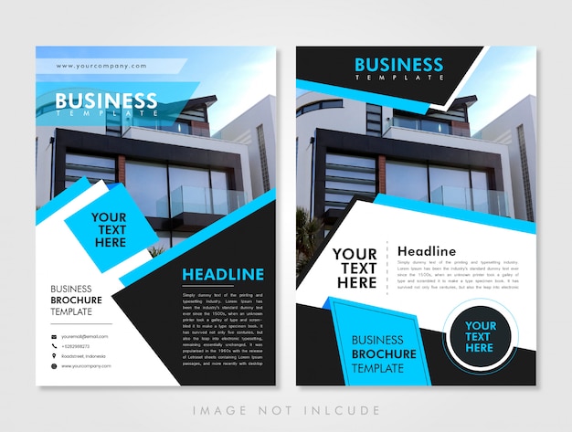 Business flyer template Blue