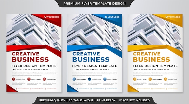 business flyer template design with modern concept