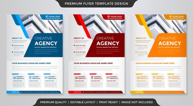 Vector business flyer template editable vector design