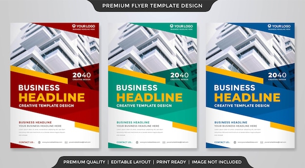 business flyer template premium style