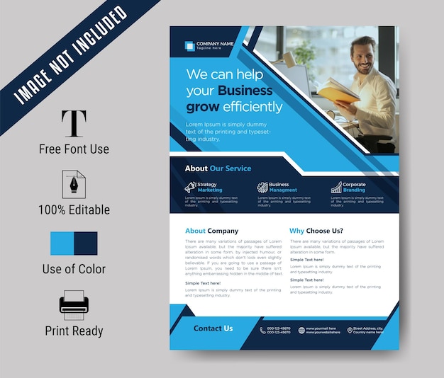 Business flyer template Premium Vector