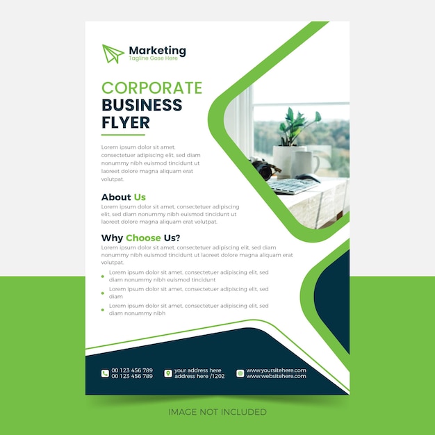 Business flyer template Premium Vector