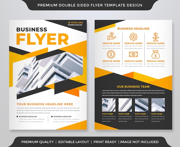 business flyer template use for corporate brochure and presentation