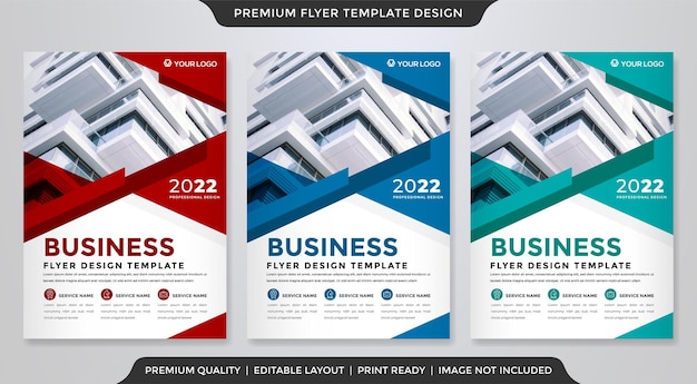 business flyer template with abstract and modern style use for corporate promotion ads