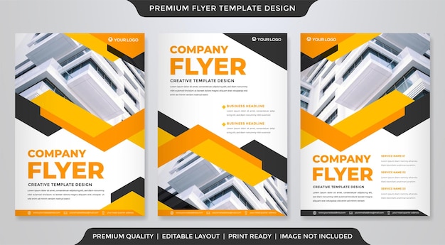 business flyer template with minimalist layout and modern style use for brochure and poster