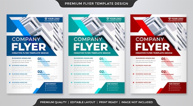 business flyer template with minimalist layout and modern style use for promotion kit and product