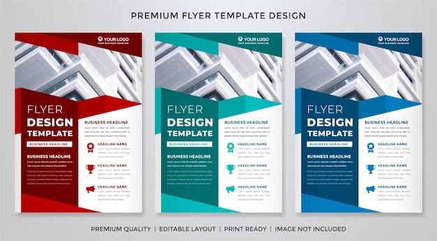 business flyer template with minimalist layout and modern style