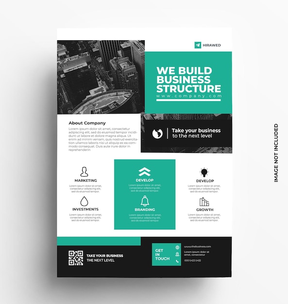 Business flyer template   with photo  