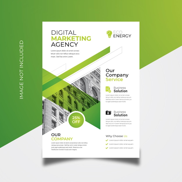 Business Flyer With Green Accent