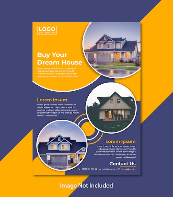 Business flyer with modern design for real estate agency