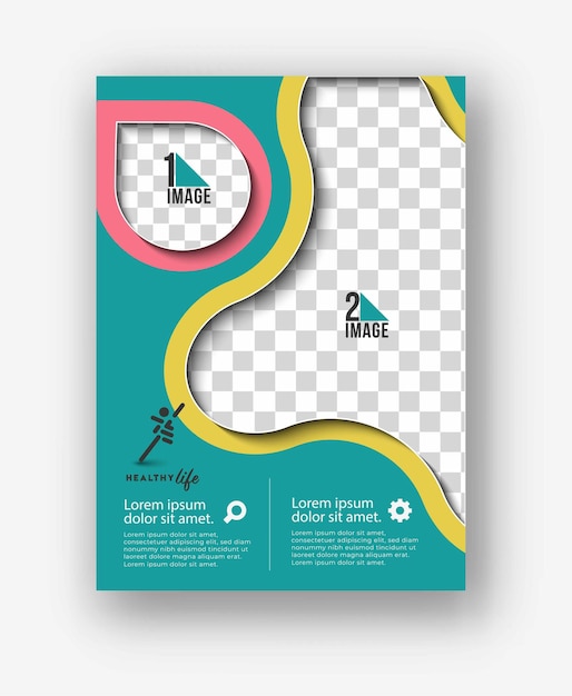 Business flyer with space of image and logo.  