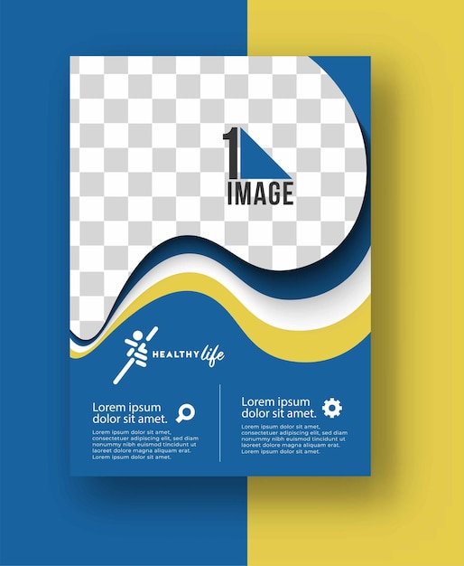 Business flyer with space of image and logo. 