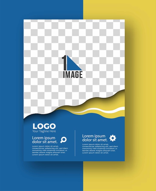 Business flyer with space of image and logo.  