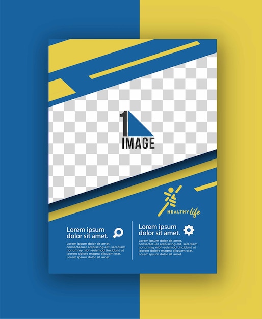 Business flyer with space of image and logo. 