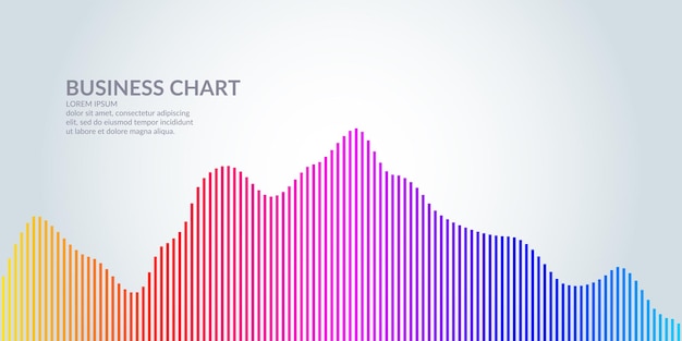 Business graph on a white background Chart analysts of growth and falling profits