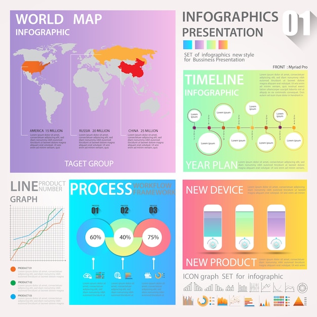 Business graphics data element templates sets