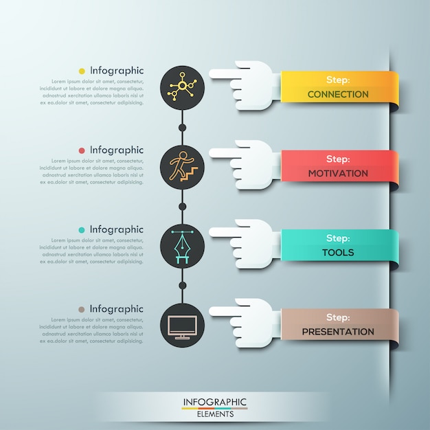 Business hands teamwork infographics template