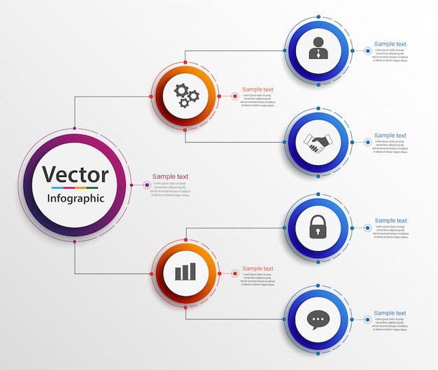 Business hierarchy organogram chart infographics