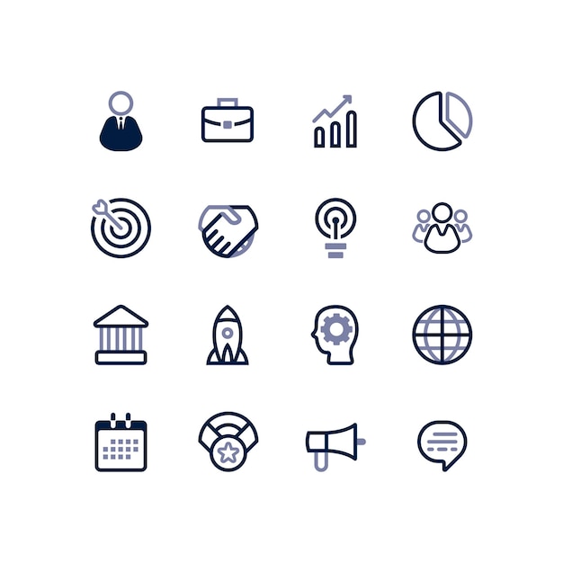 Business icon set vector illustration