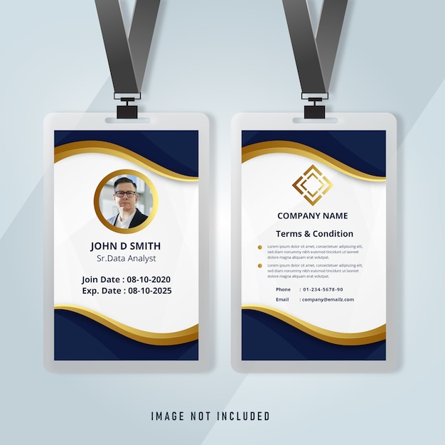 Business ID card corporate template