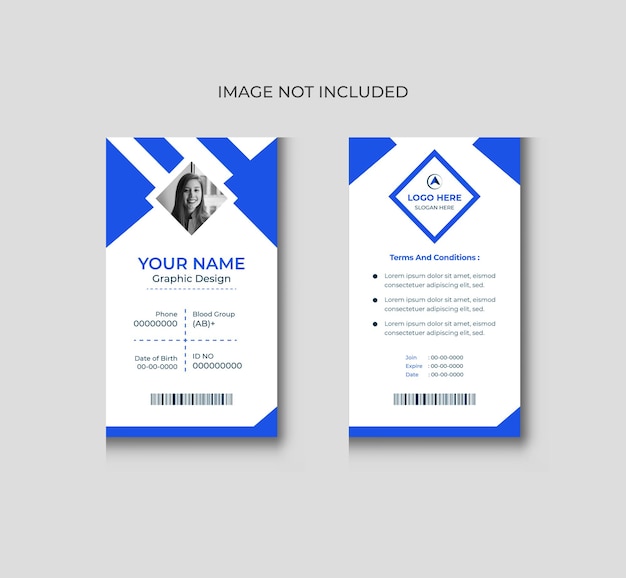 Business id card template with minimalist elements design