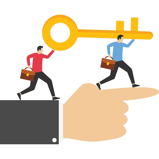 Vector business illustration success key