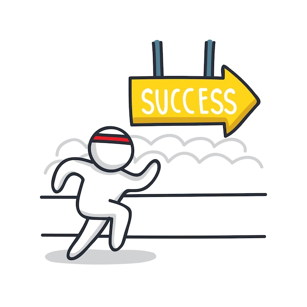 Business illustration in success theme