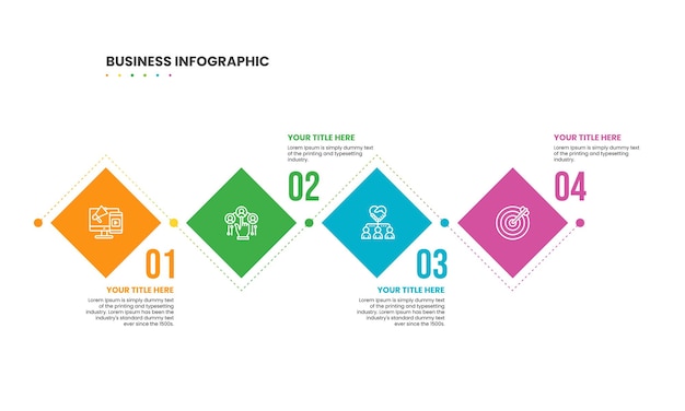 Business infographic design flowchart steps elements