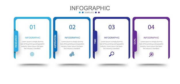 Business infographic design icons 4 options or steps