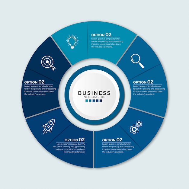 Business infographic design icons options or steps 