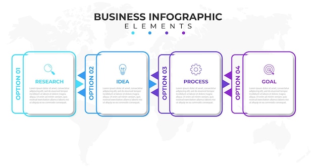 Business Infographic design template Vector with icons and 4 four options or steps Can be used for process diagram presentations workflow layout banner flow chart info graph