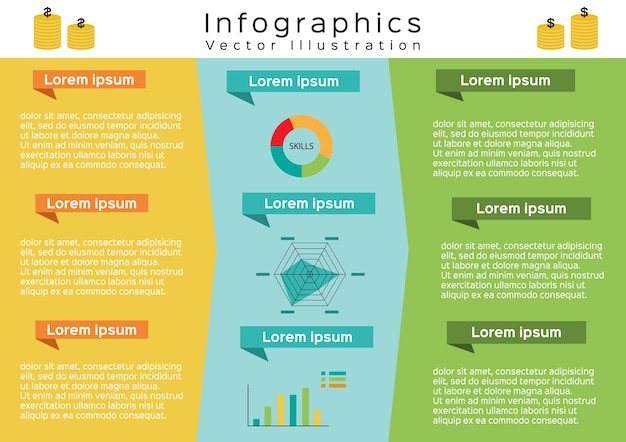 Business infographic design template 