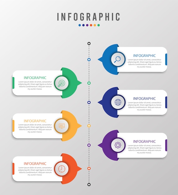 Business infographic element with options