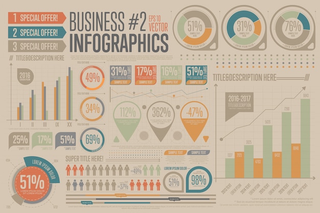 Business Infographic elements. Graph, icon.