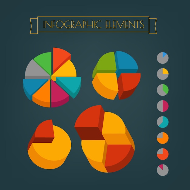 Business infographic elements illustration. Vector clip-art