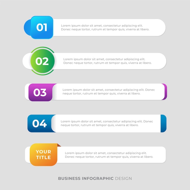 Business infographic label design template