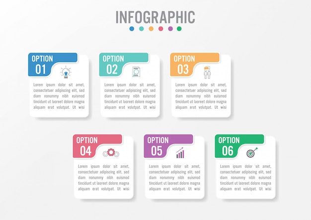 Business infographic labels template