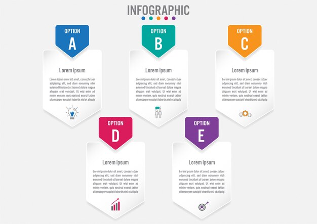 Business infographic labels template